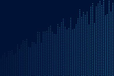 Abstract growing financial grap