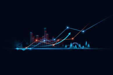 Financial and investment data concept