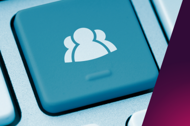 A button with a logo of a group icon