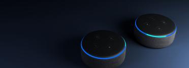 3d rendering of Amazon Echo voice recognition system 