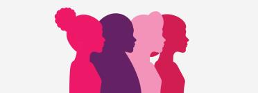 Silhouettes of four women