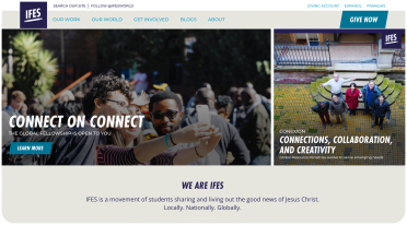 Mockup of IFES website