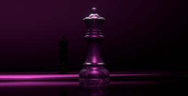 Dark marble chess queen