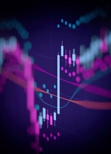 Abstract financial graph 