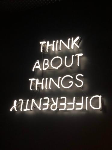 think differently neon sign