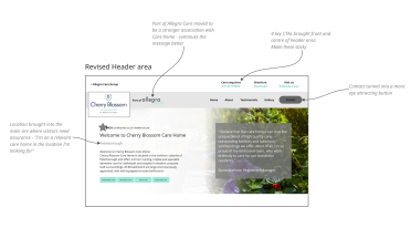 Mockup of Audley Villages case study page showcasing enhanced visual elements