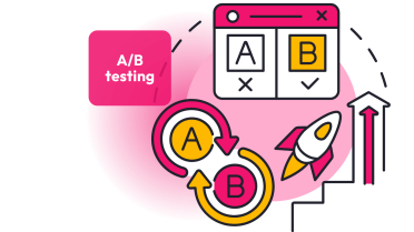 A vibrant illustration showcasing A/B testing concepts Data-Driven A/B Testing