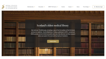 Scotland’s Oldest Medical Library Bookshelves filled with historic medical texts inside Scotland’s oldest medical library at the Royal College of Physicians of Edinburgh