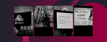 Collage of paid media summit presentations